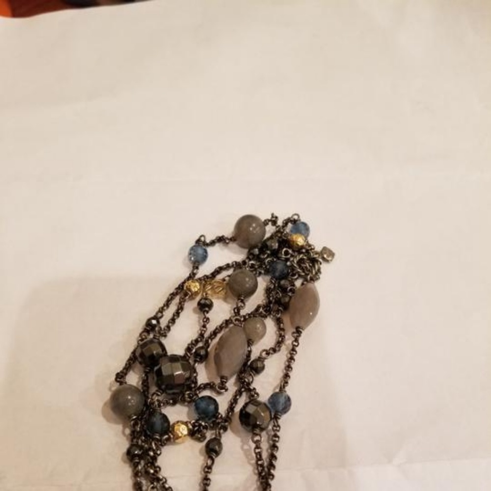 David Yurman Grey Silver 18k Long Bijoux Hematite - Picture 2 of 5
